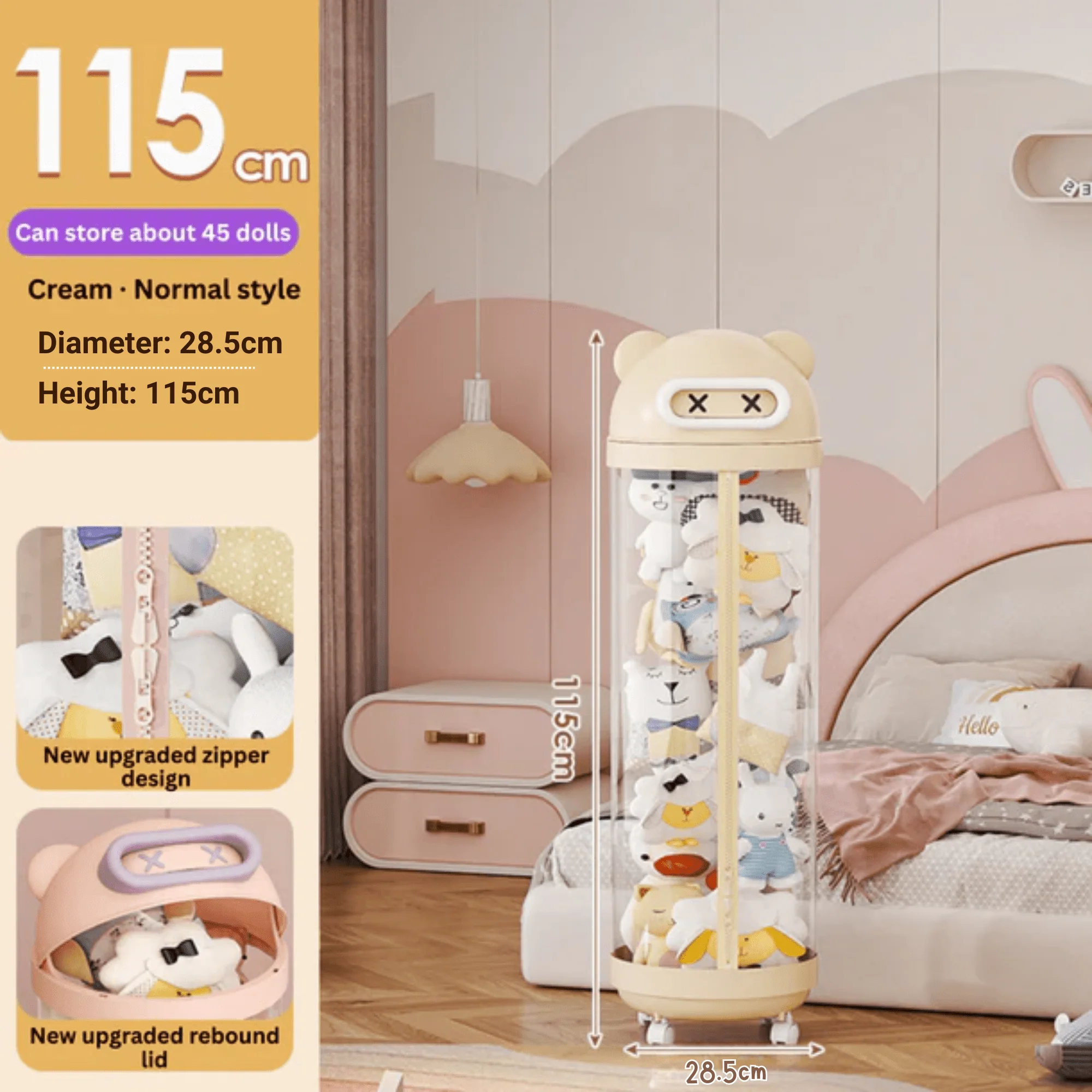 Transparent Doll Storage Bucket - Image 8