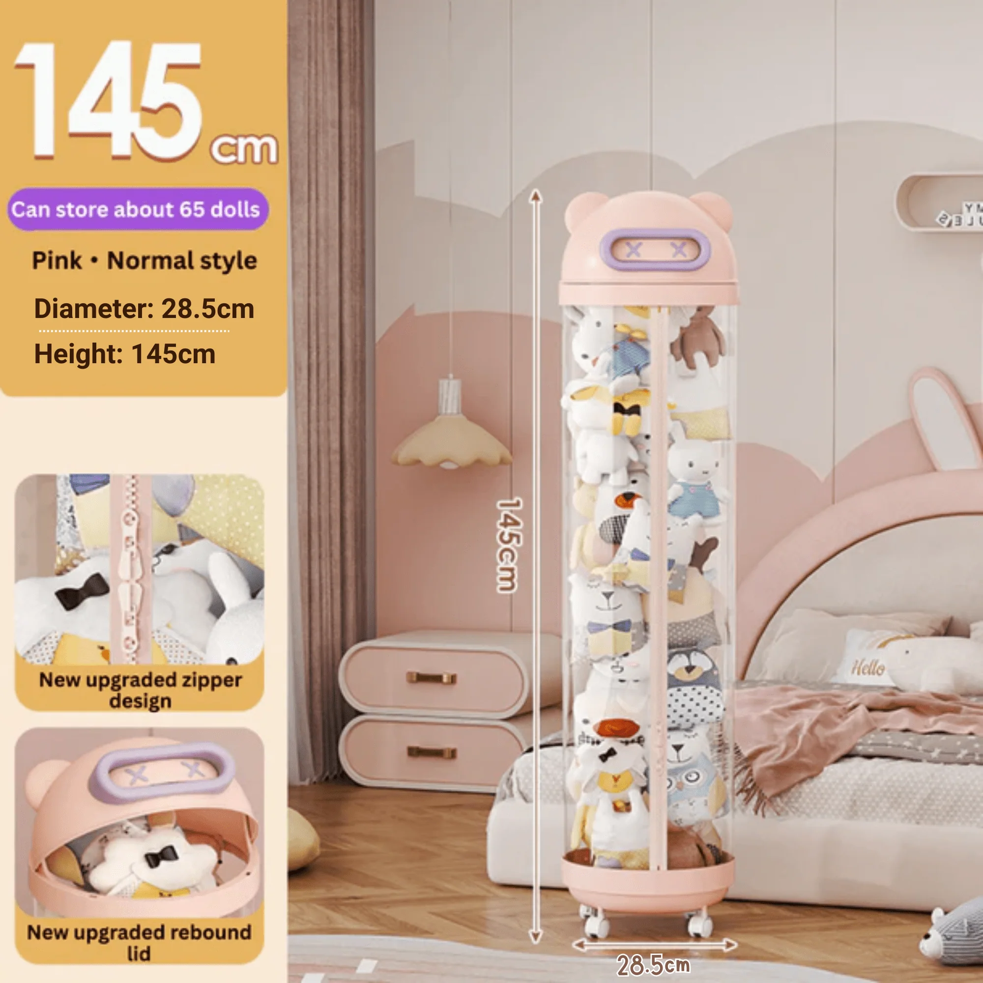 Transparent Doll Storage Bucket - Image 9