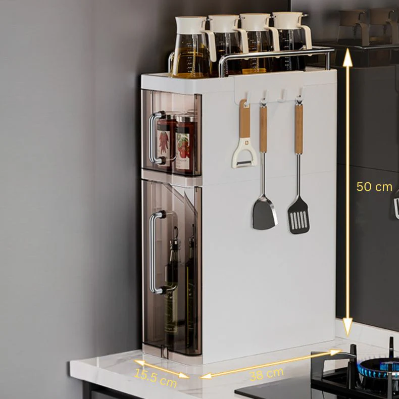 Transparent Multi-Layer Plastic Pull-Out Storage Cabinet – (15.5cm) - Image 6