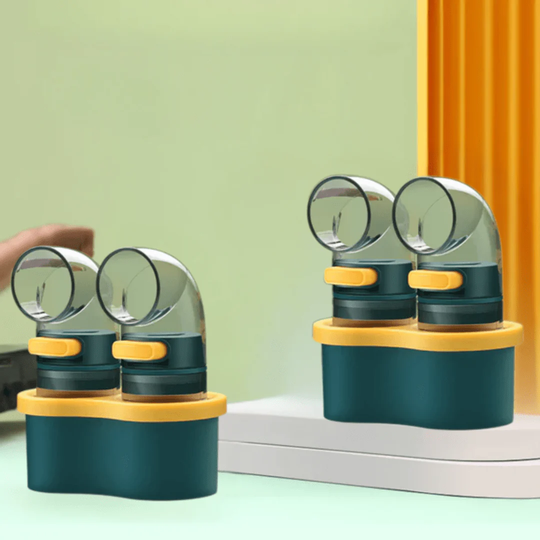 Transparent Plastic Seasoning Jar with Press Button Salt Dispenser - Image 5