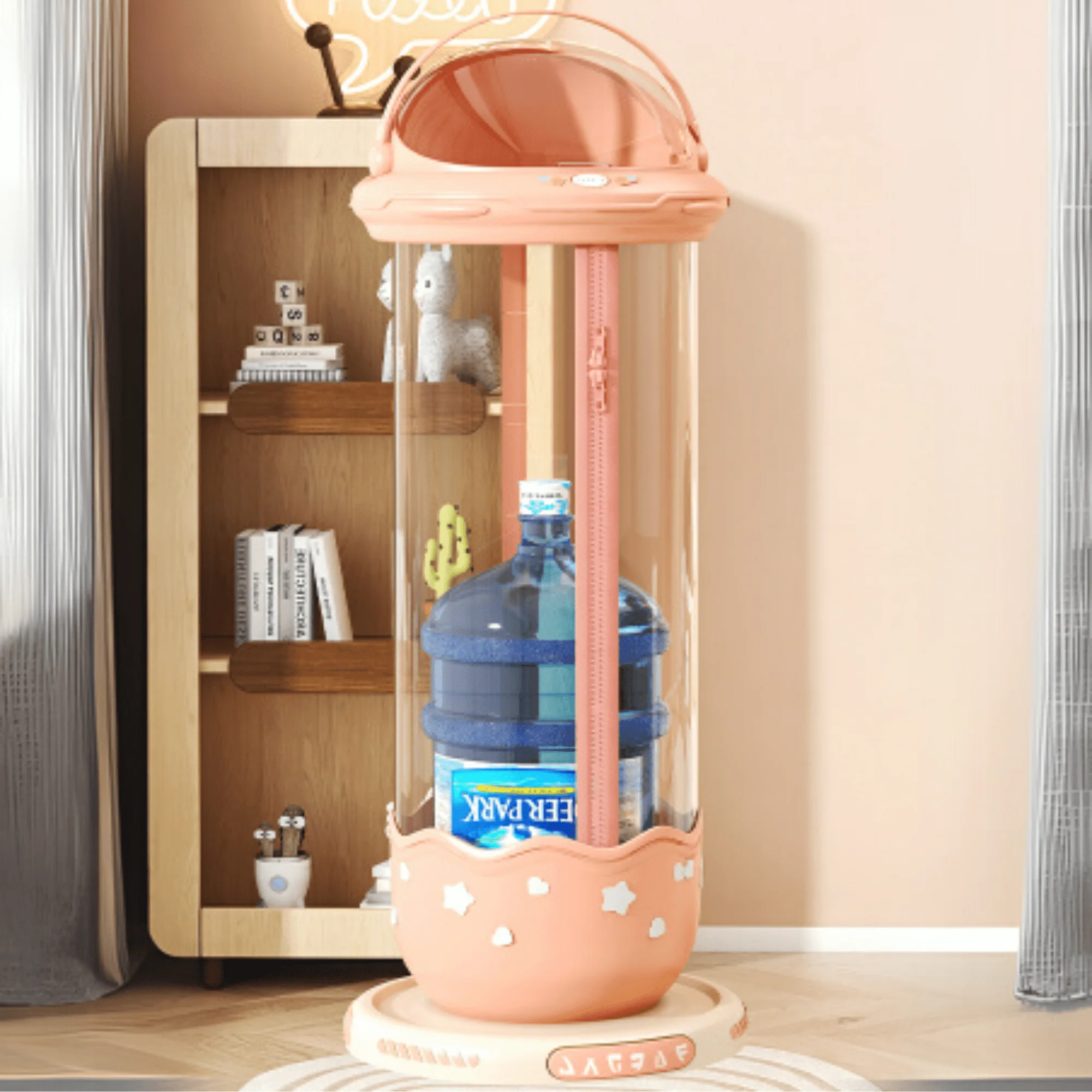 Transparent Plastic Toy Storage Bucket with Zipper (30cm) - Image 6