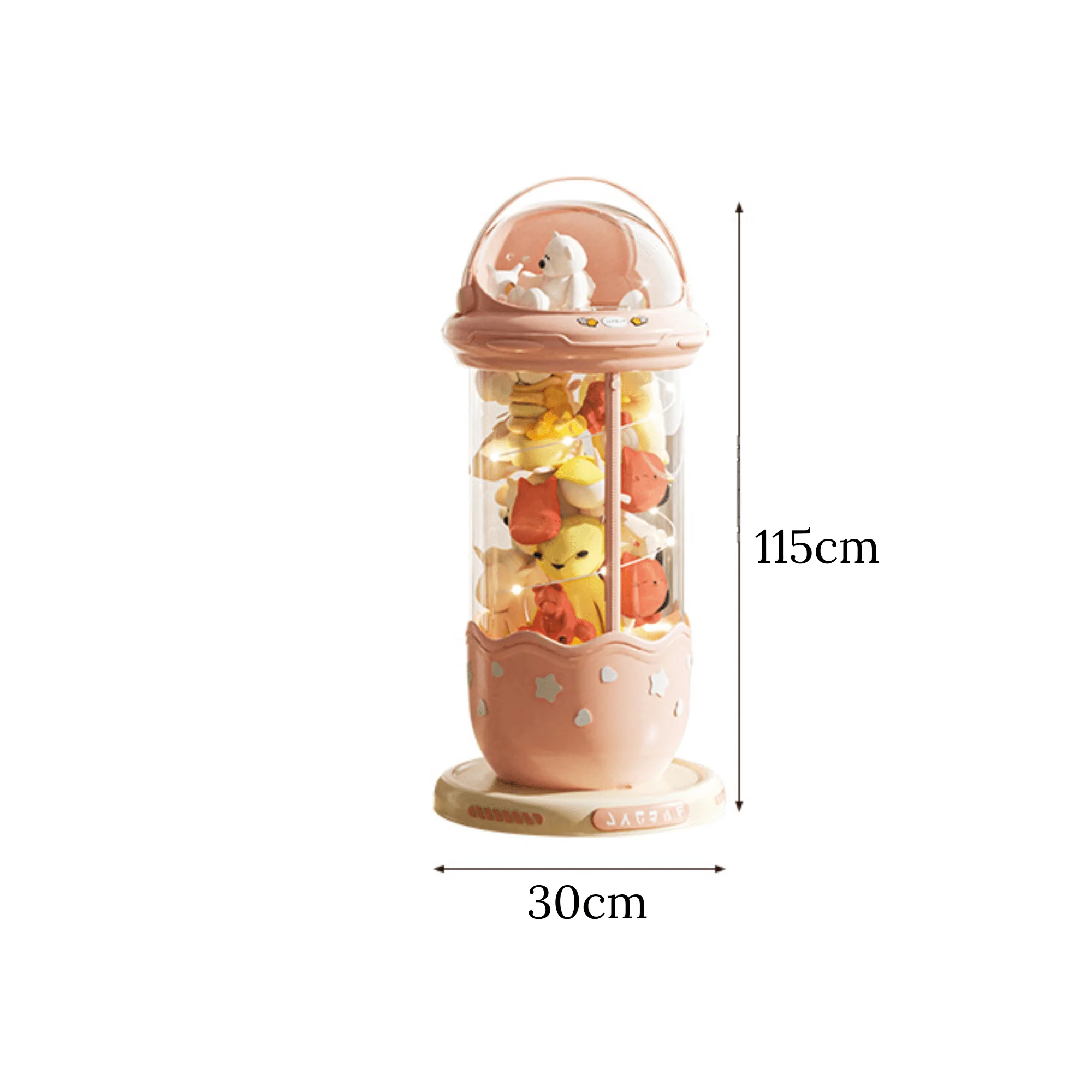 Transparent Plastic Toy Storage Bucket with Zipper (30cm) - Image 7