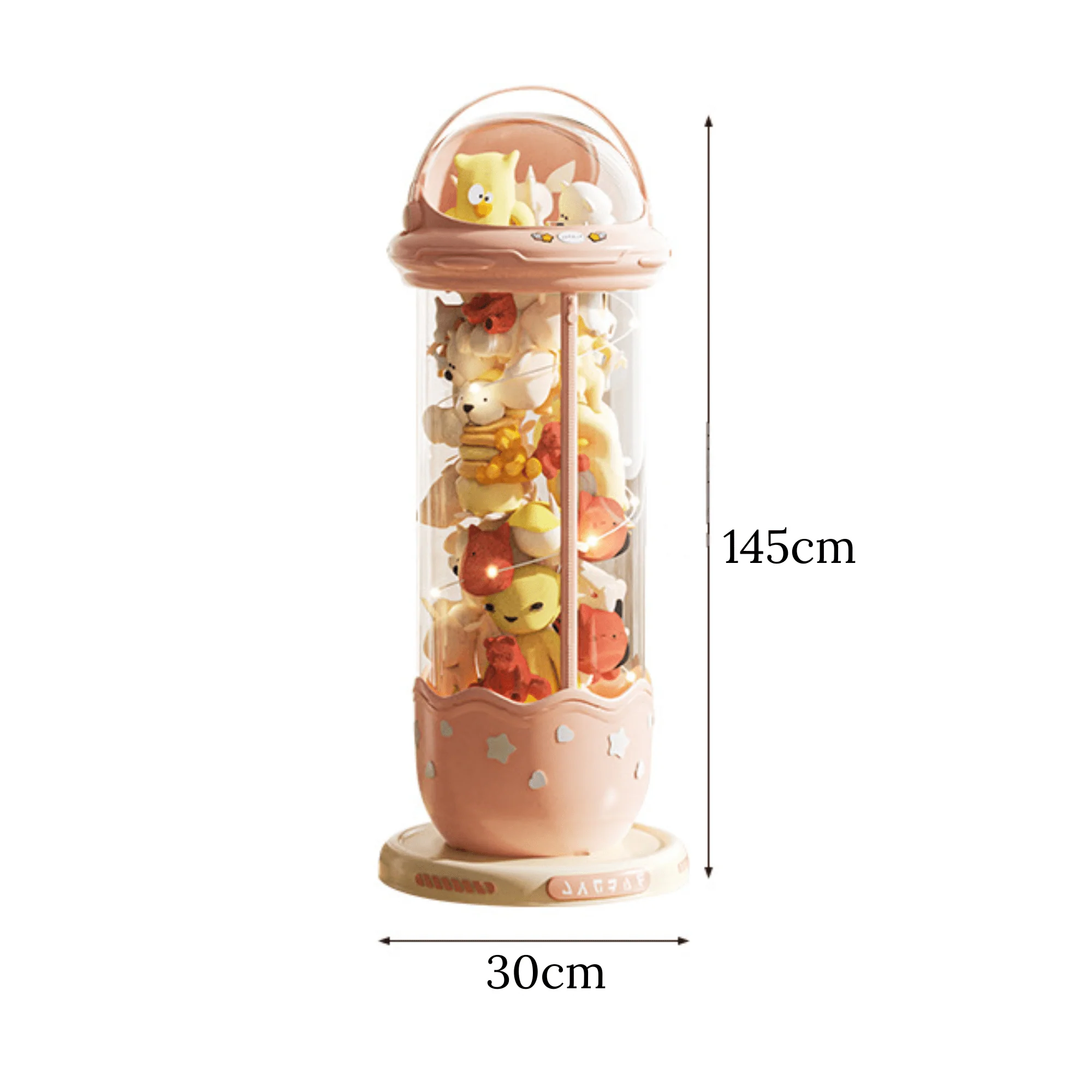 Transparent Plastic Toy Storage Bucket with Zipper (30cm) - Image 8