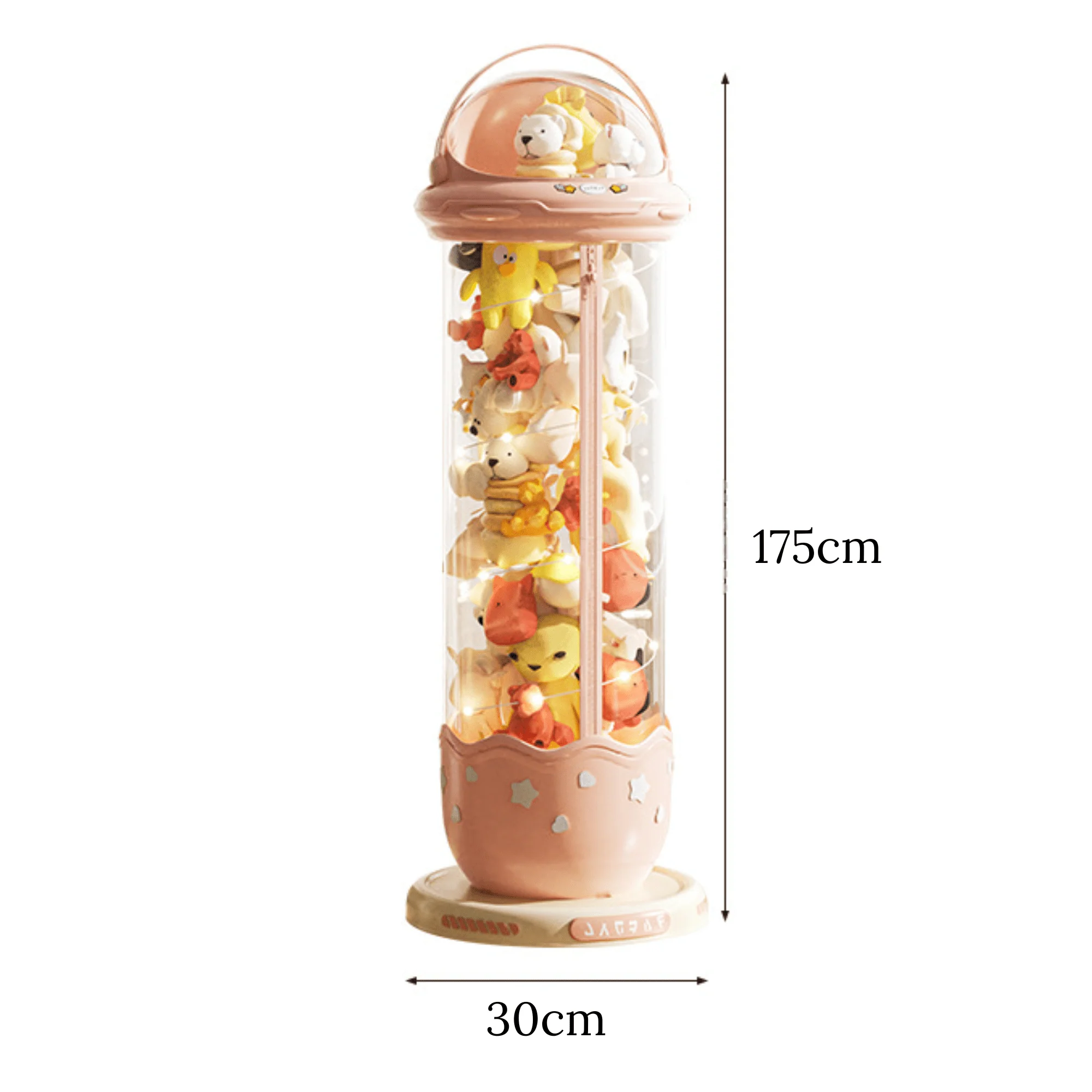 Transparent Plastic Toy Storage Bucket with Zipper (30cm) - Image 9