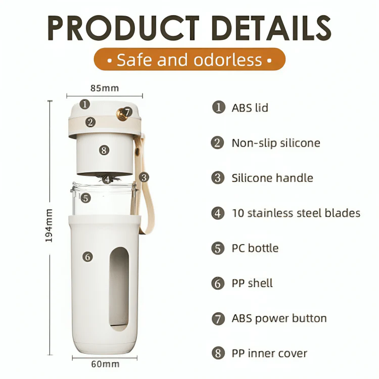 Turbo-Blend Portable Rechargeable Blender - Image 7