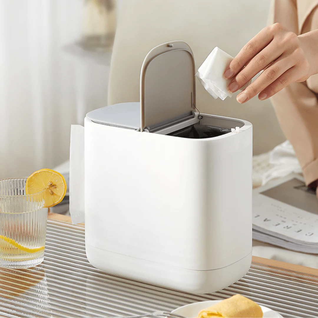 Two-in-One Tissue Holder with Trash Bin - Image 4