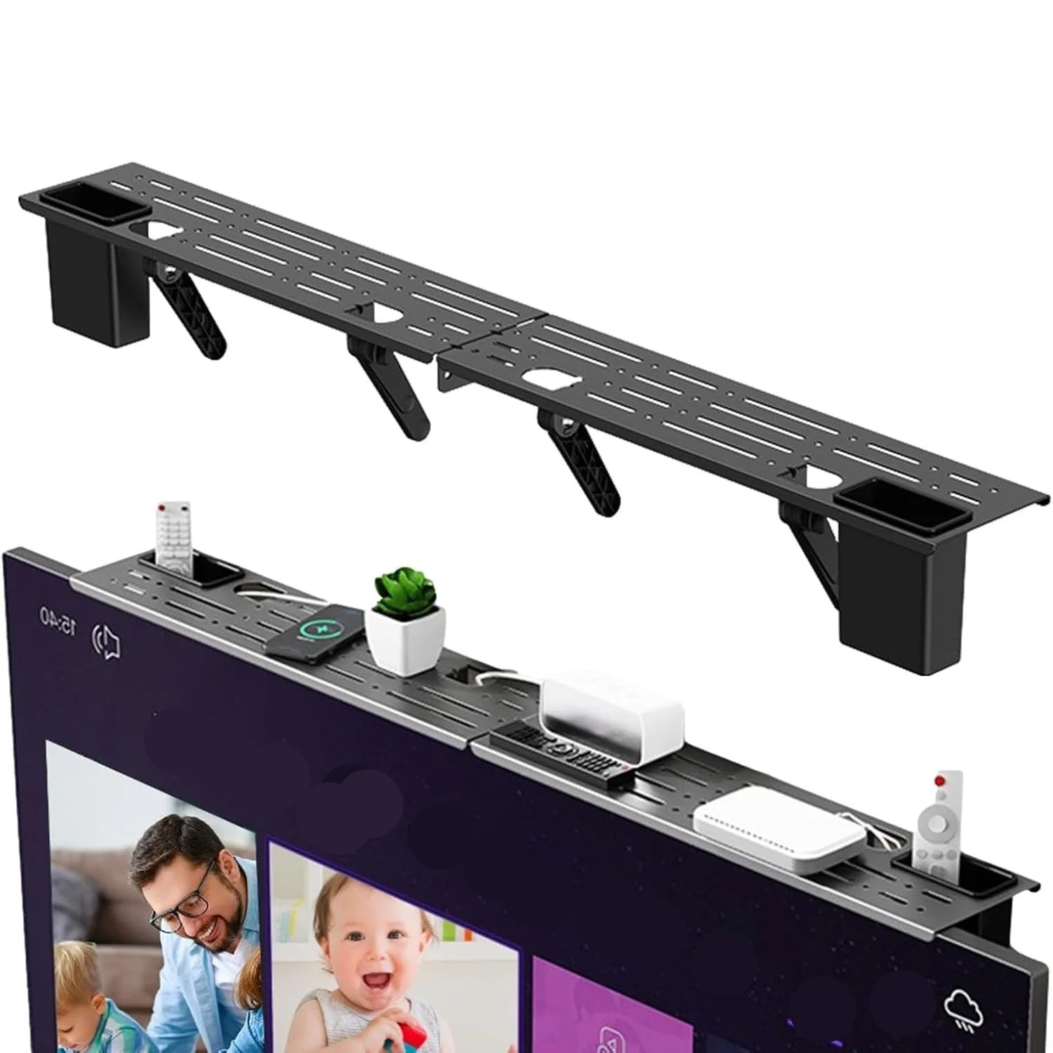 Universal Desktop & TV Screen Top Organizer Shelf - Image 4