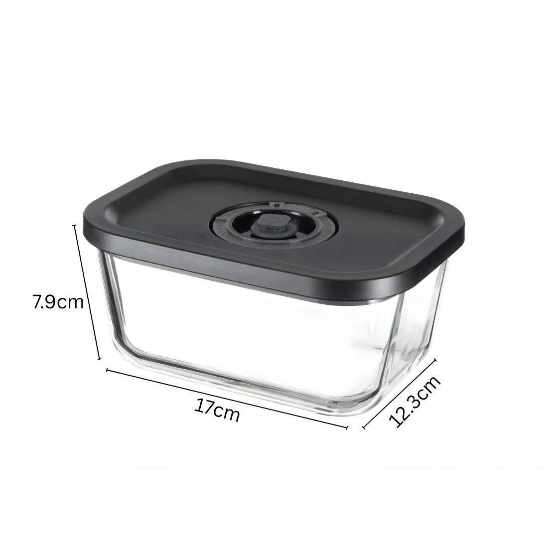 Rectangular Vacuum Glass Storage Container with Date Tracker Lid(800ml) - Image 10
