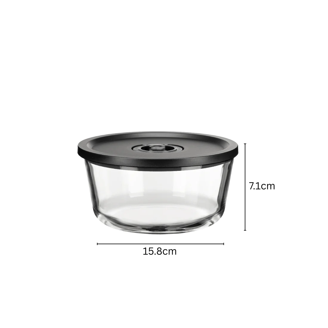 Round Vacuum Glass Storage Container with Date Tracker Lid(850ml) - Image 9
