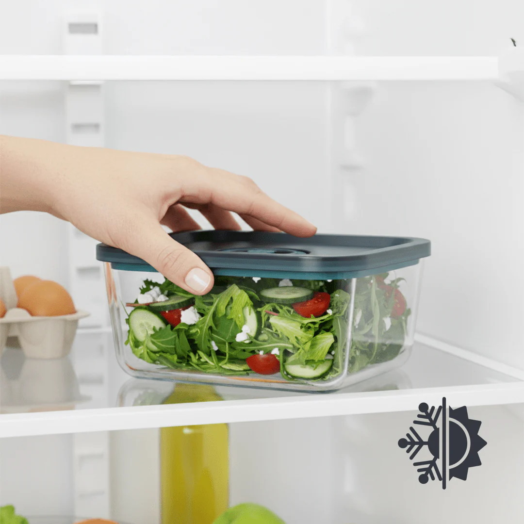 Rectangular Vacuum Glass Storage Container with Date Tracker Lid(800ml) - Image 8