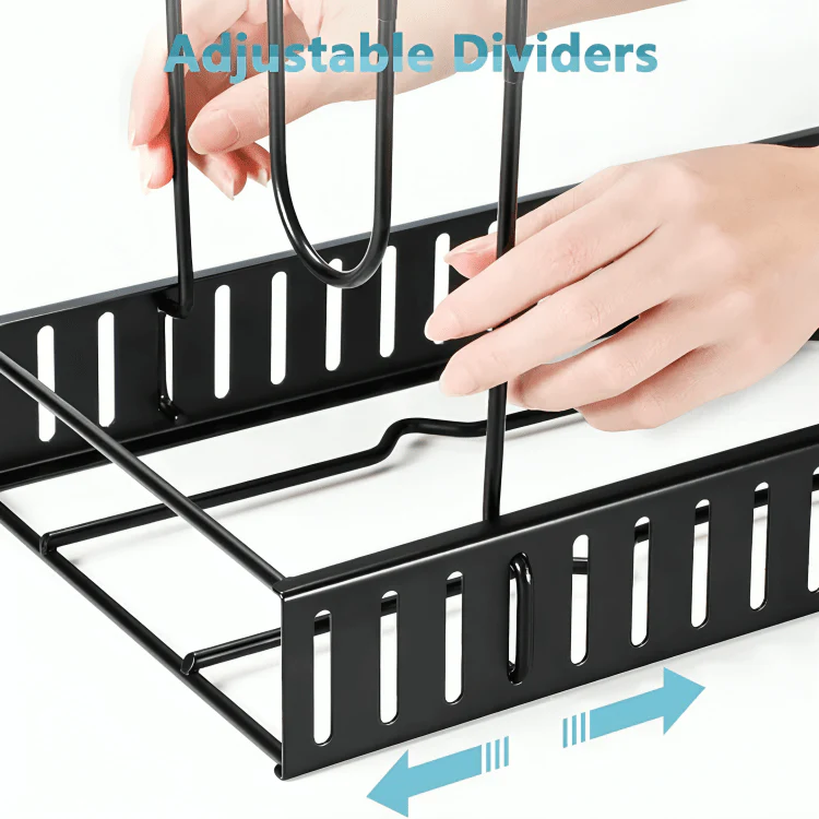 Premium Iron Cookware Organizer with 8 Adjustable Racks - Image 7