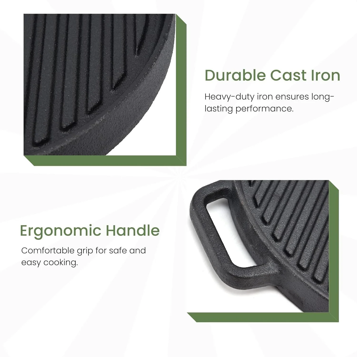 Versatile Grill Cast Iron Non-Stick Grill Pan - Image 6