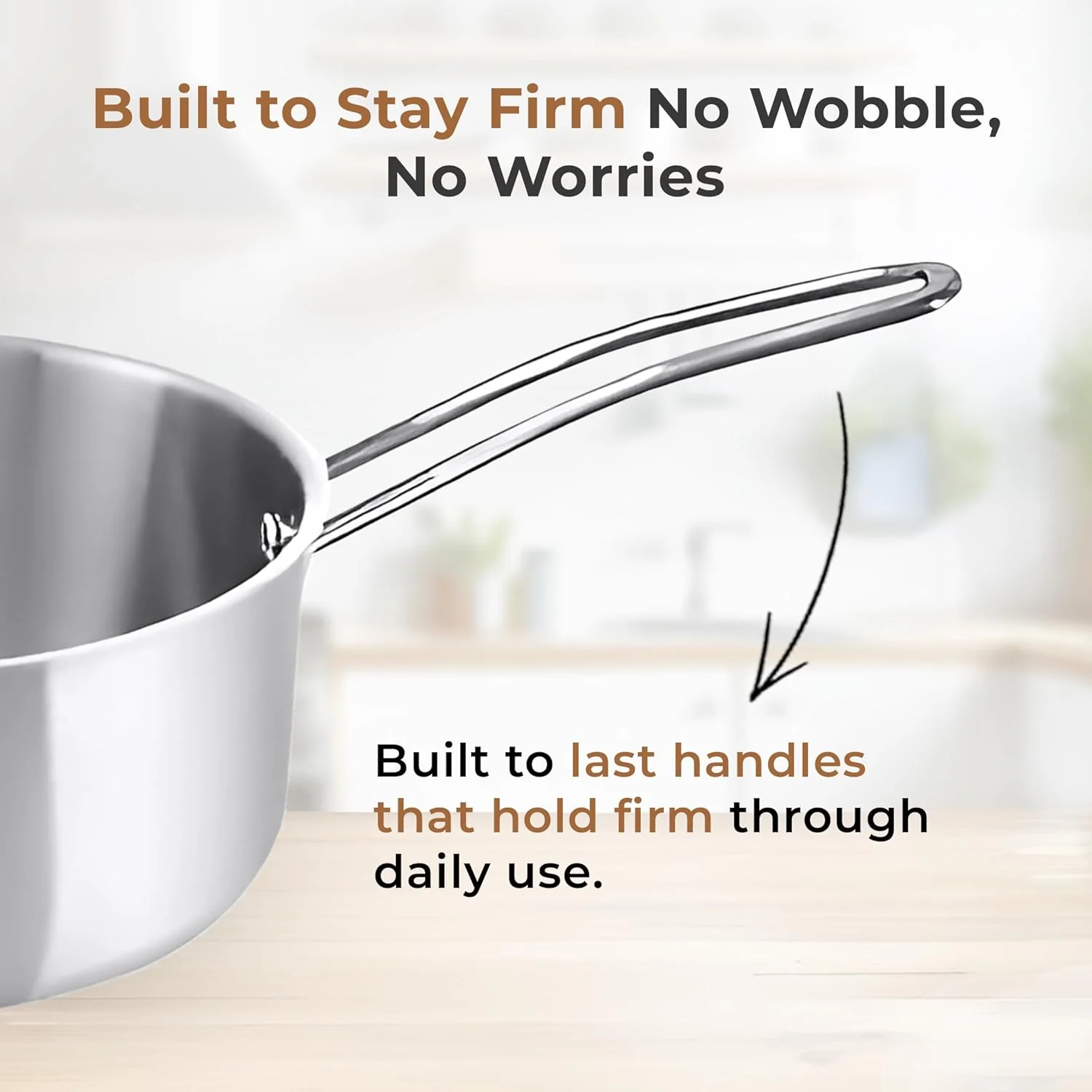 Versatile Tri-Ply Stainless Steel Saucepan with Lid(16cm) - Image 3