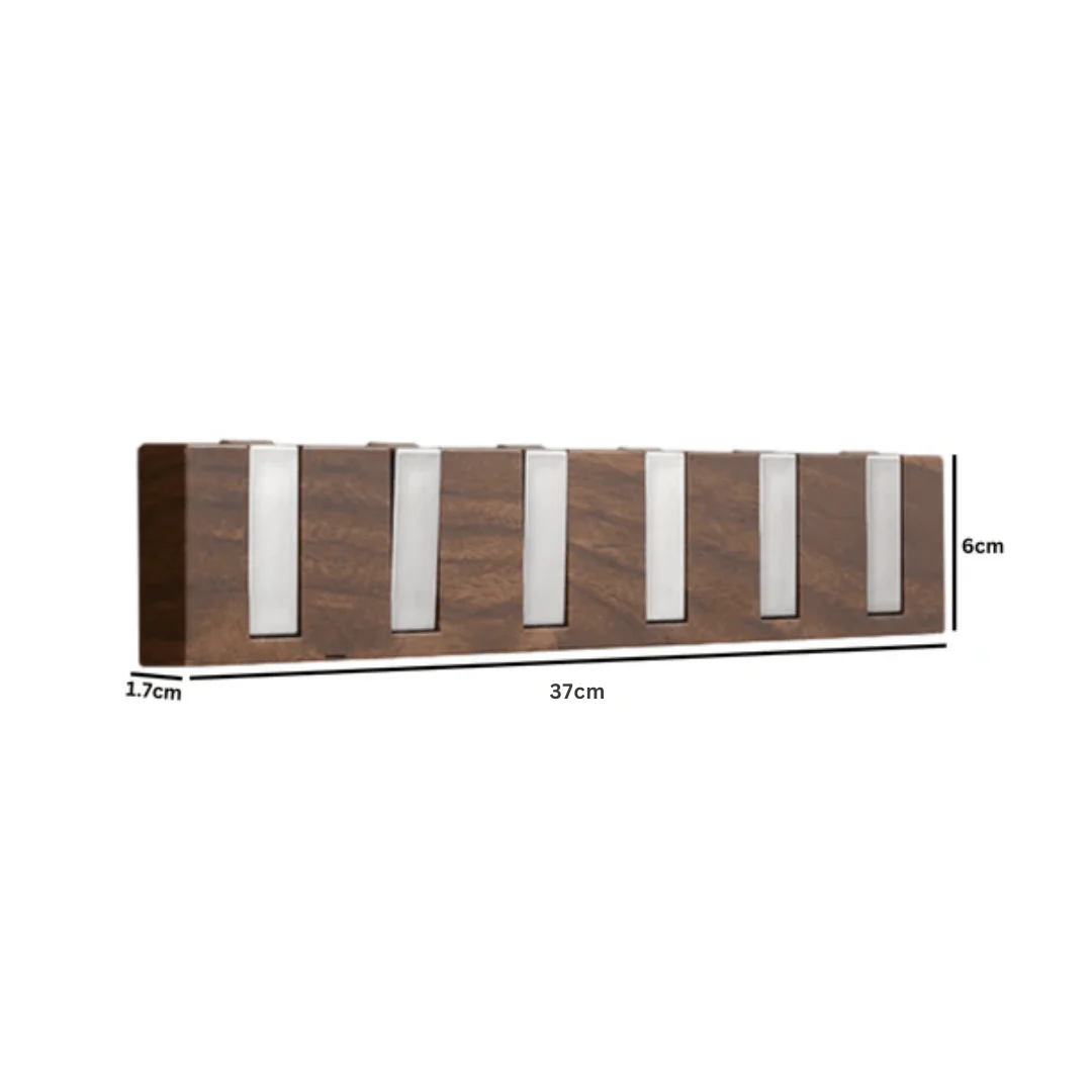 Wall-Mount Folding Fall Hooks with 6 Hooks, Drill Free - Image 6