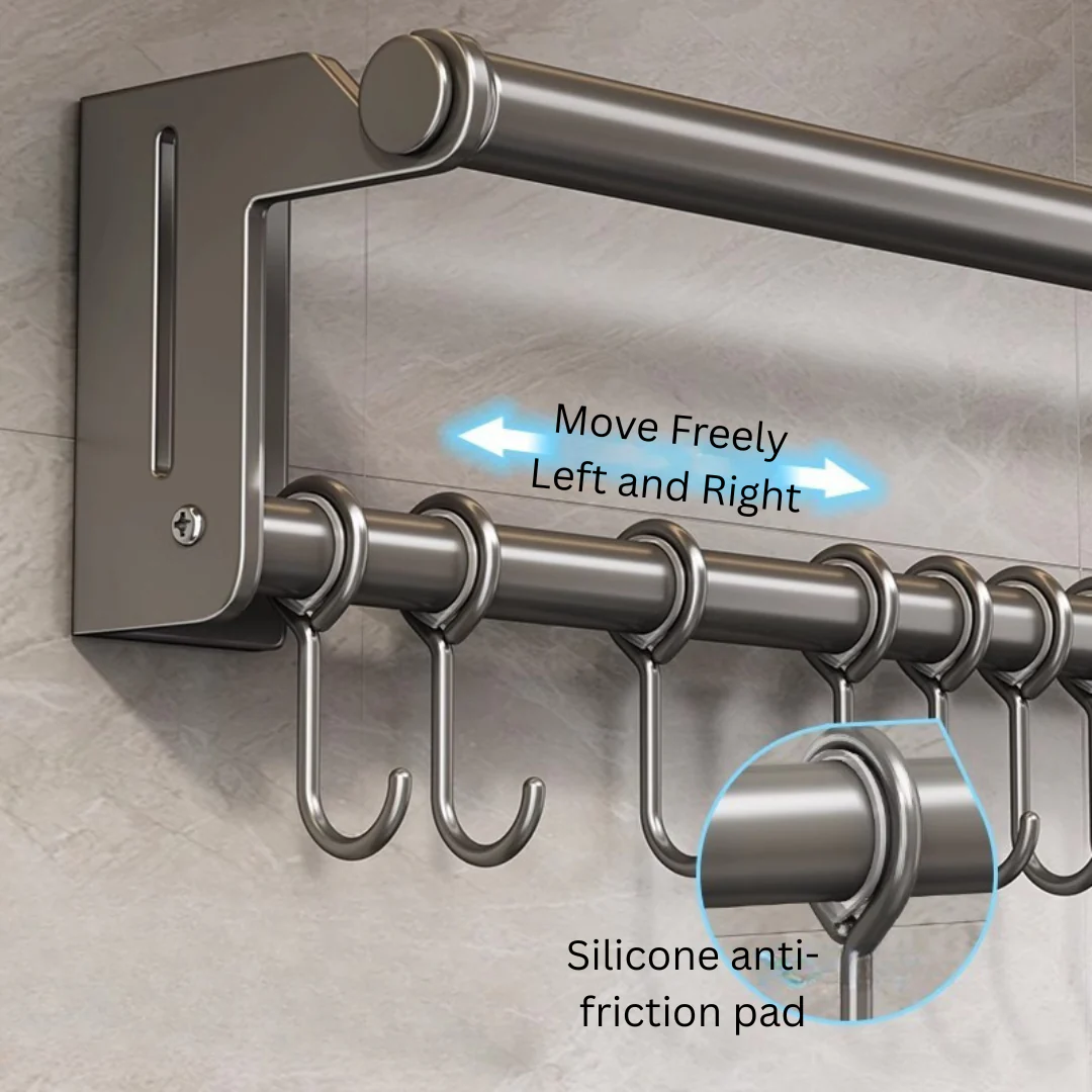 Wall-Mount Kitchen Organizer with Tissue Holder & Hooks - Image 5