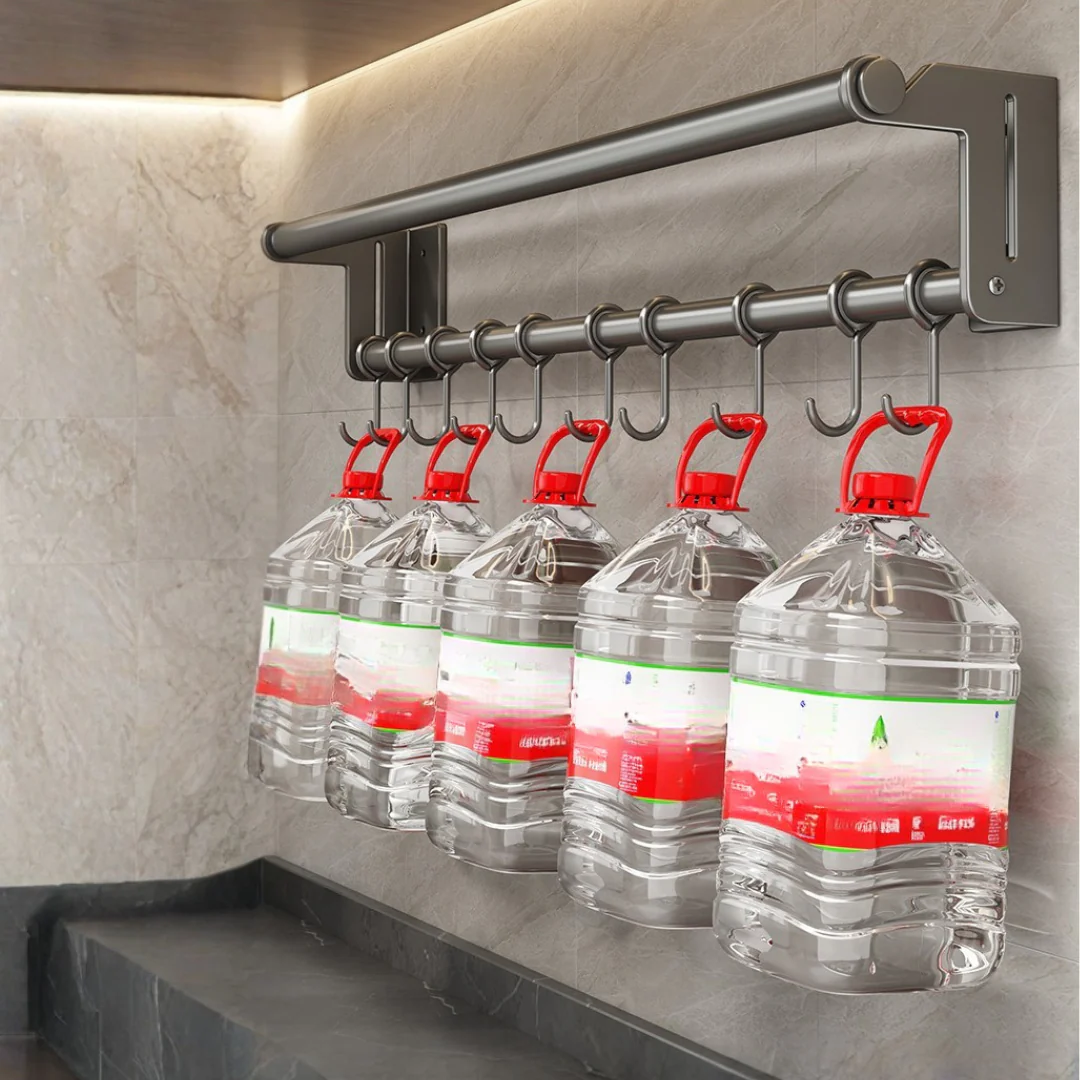 Wall-Mount Kitchen Organizer with Tissue Holder & Hooks - Image 6