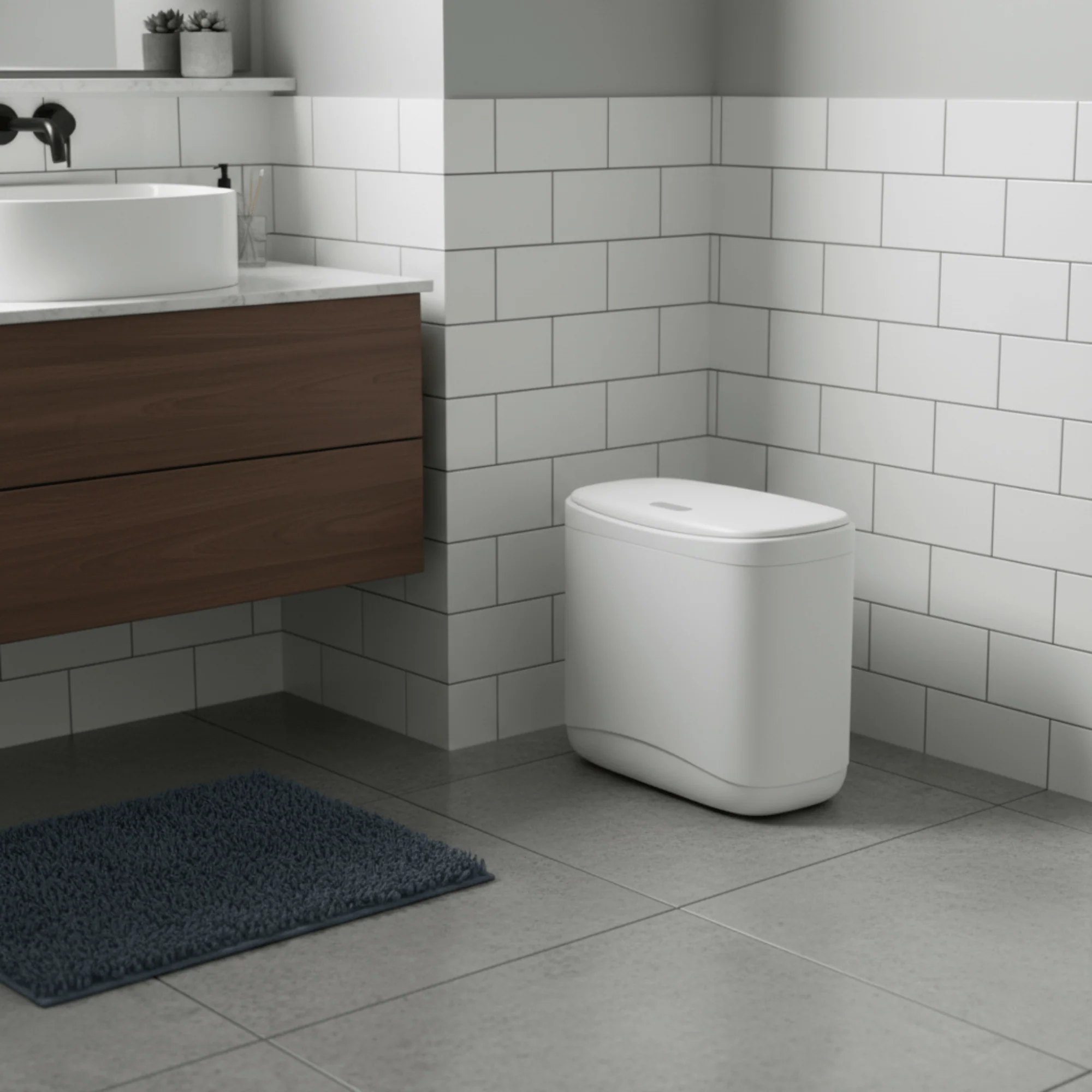 Compact Dual-Purpose Press-Lid Trash Bin(12L) - Image 6