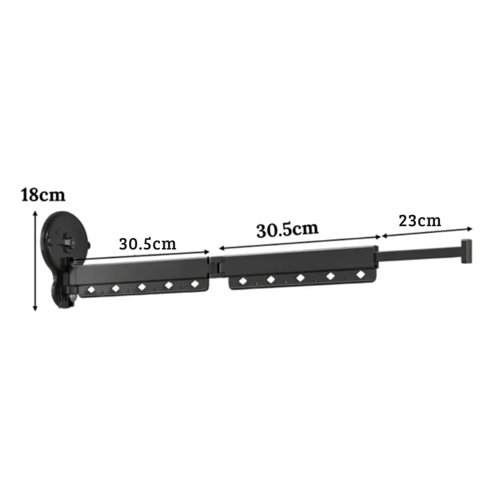 Wall-Mounted Folding Clothes Drying Hanger with Suction Cup - Image 7