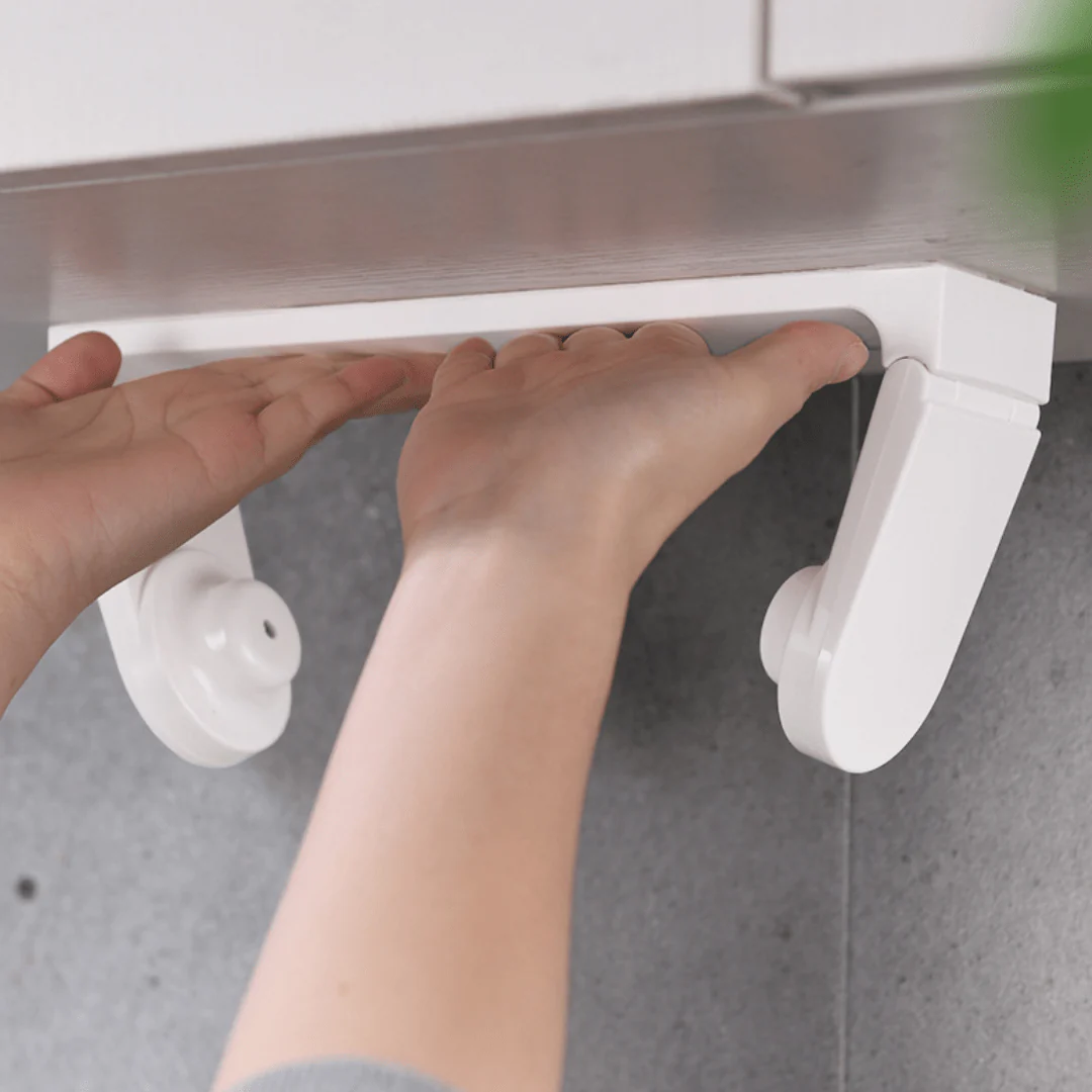 Wall-Mounted Kitchen Adhesive Paper Storage Rack - Image 4