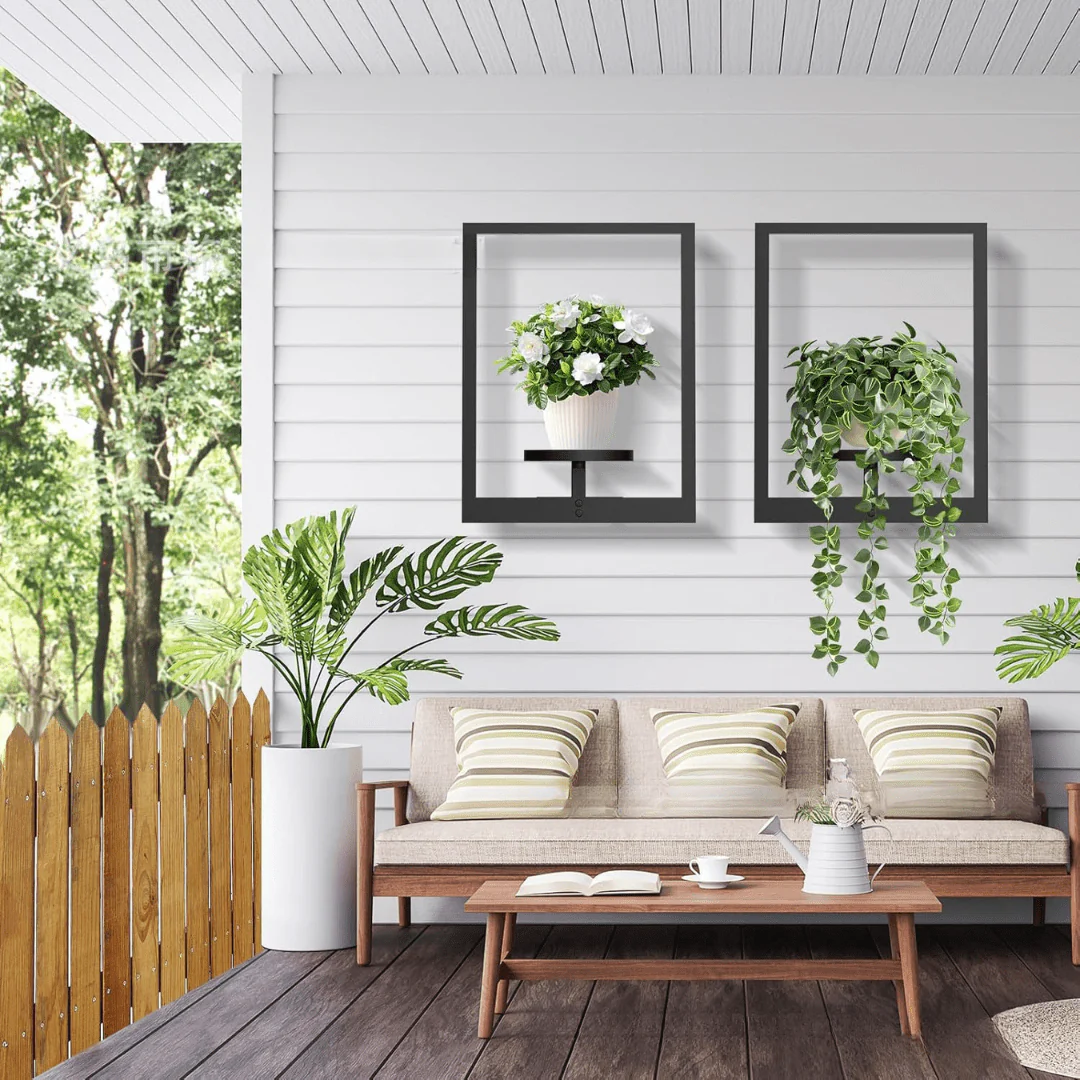Wall-Mounted Metal Picture Frame Plant Holder - Image 3