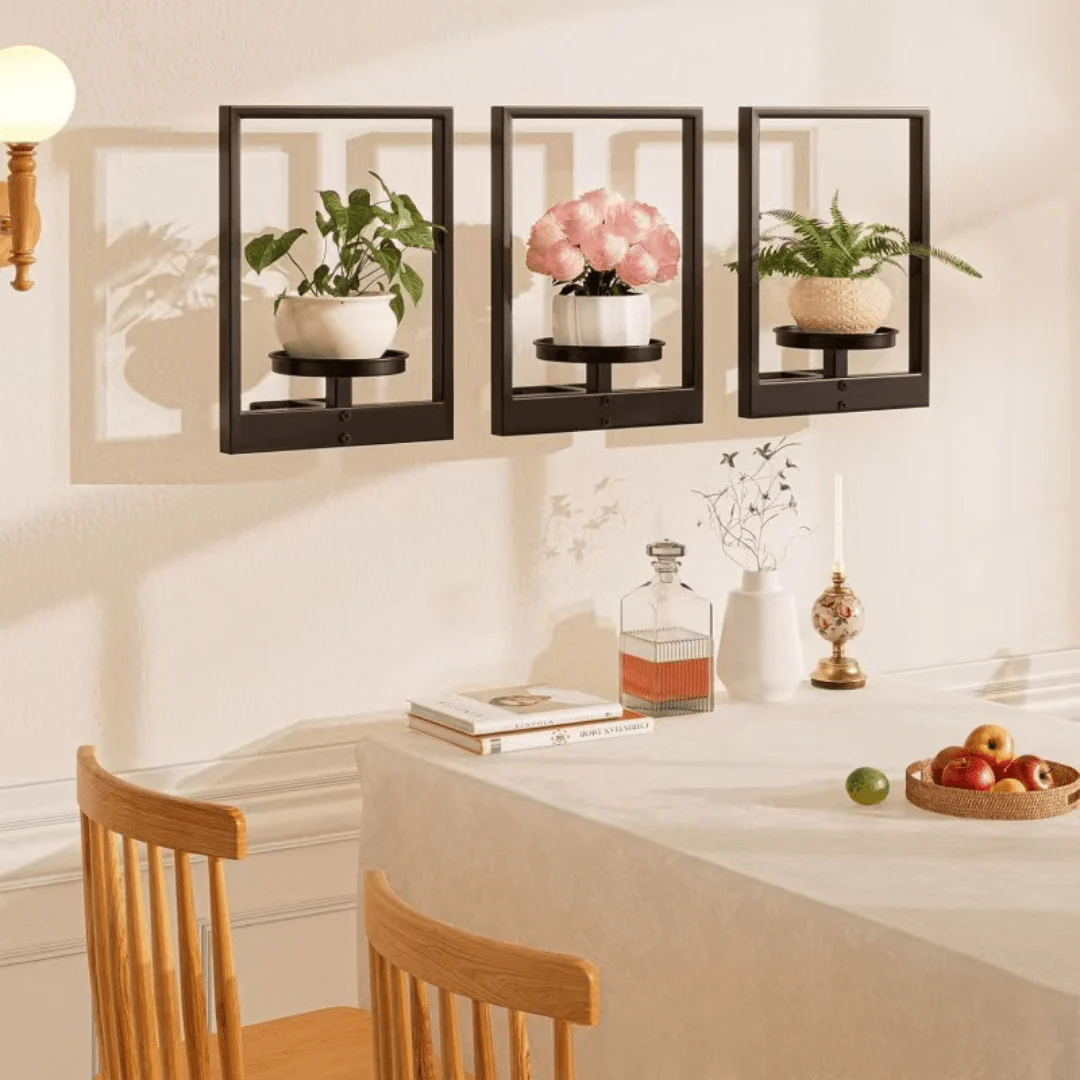 Wall-Mounted Metal Picture Frame Plant Holder - Image 4
