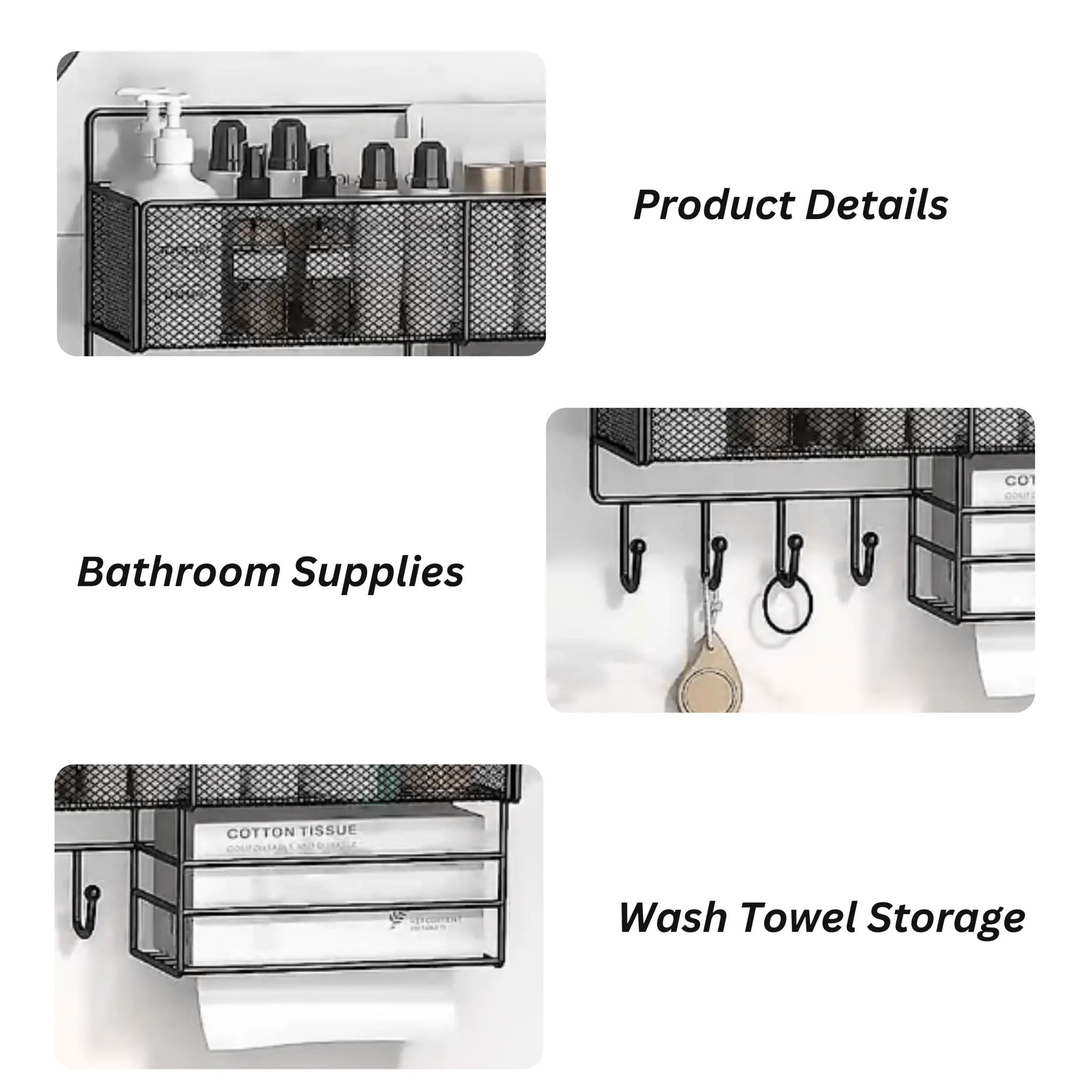 Wall-Mounted Metal Towel Storage Rack - Image 5