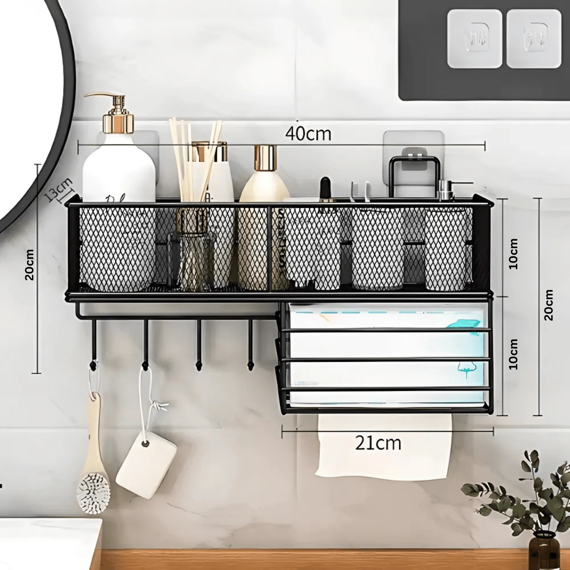 Wall-Mounted Metal Towel Storage Rack - Image 6