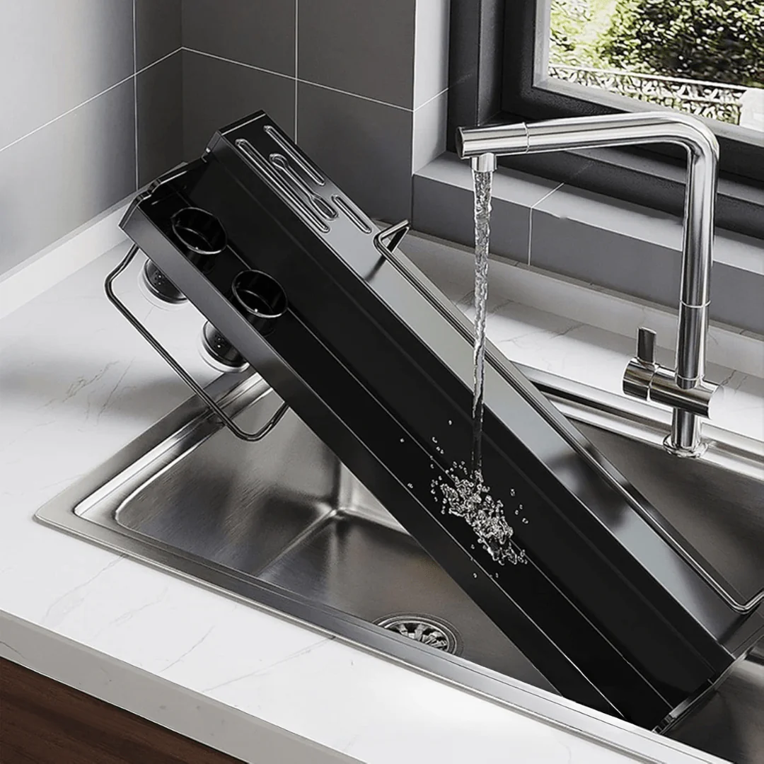 Wall-Mounted Multifunctional Stainless Steel Kitchen Storage Organizer (60cm) - Image 4