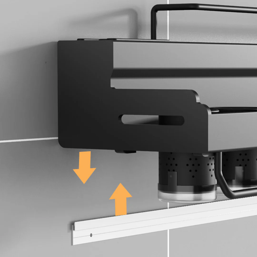 Wall-Mounted Multifunctional Stainless Steel Kitchen Storage Organizer (60cm) - Image 5