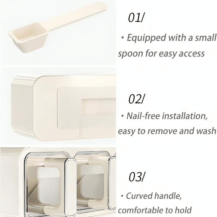 Wall-Mounted Punch-Free Seasoning Box Set - Image 3