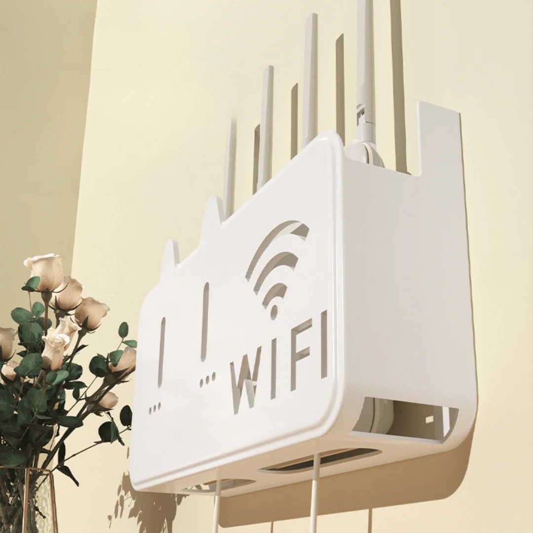 Wall-Mounted Punch-Free Wi-Fi Router Storage Box - Image 2
