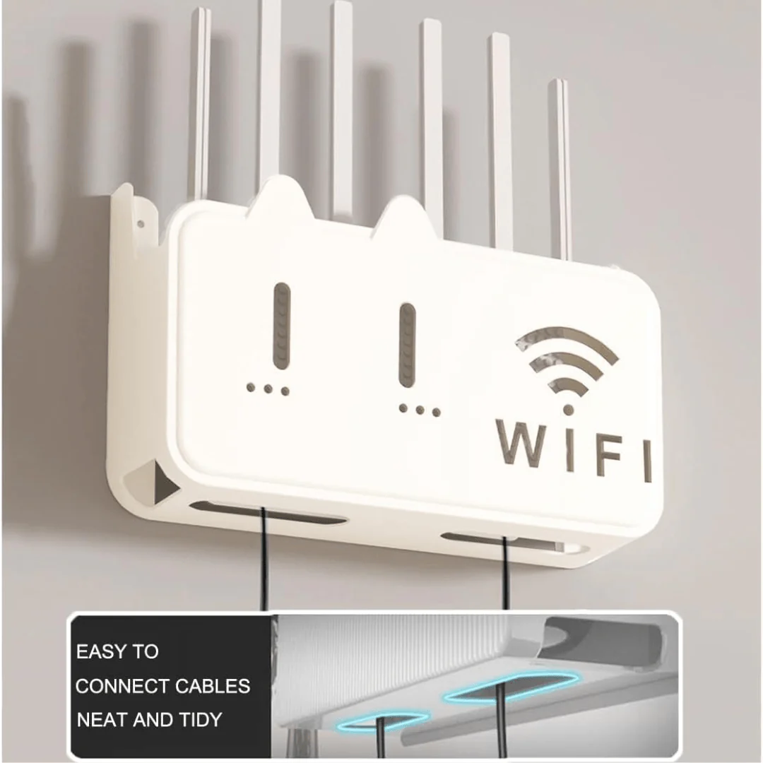 Wall-Mounted Punch-Free Wi-Fi Router Storage Box - Image 4