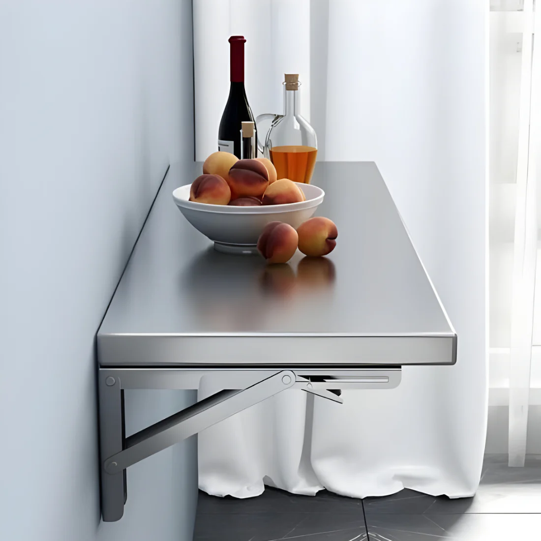 Wall-Mounted Stainless Steel Foldable Rack - Image 4