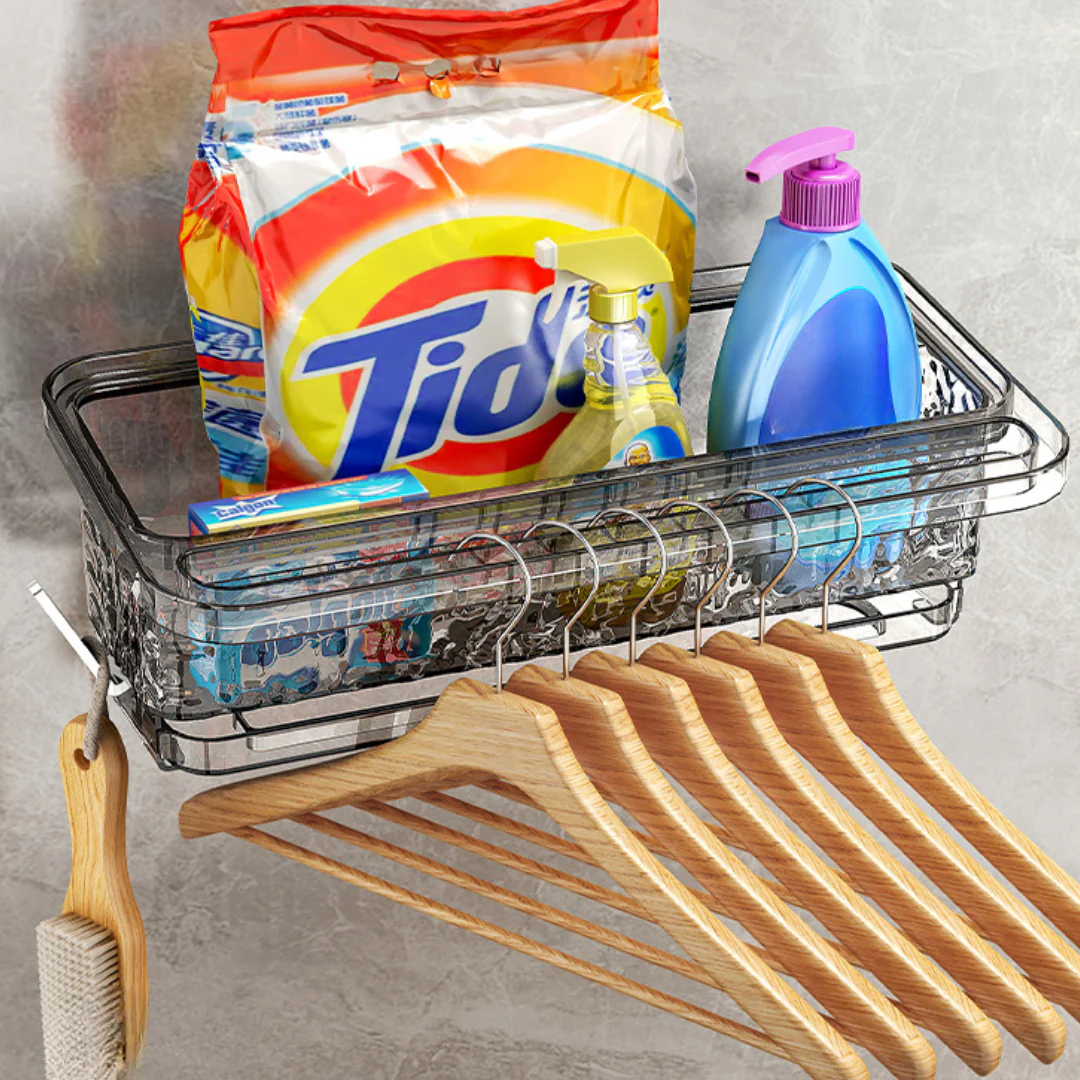 Wall-Mounted Suction-Cup Kitchen Sink Draining Storage Rack - Image 2