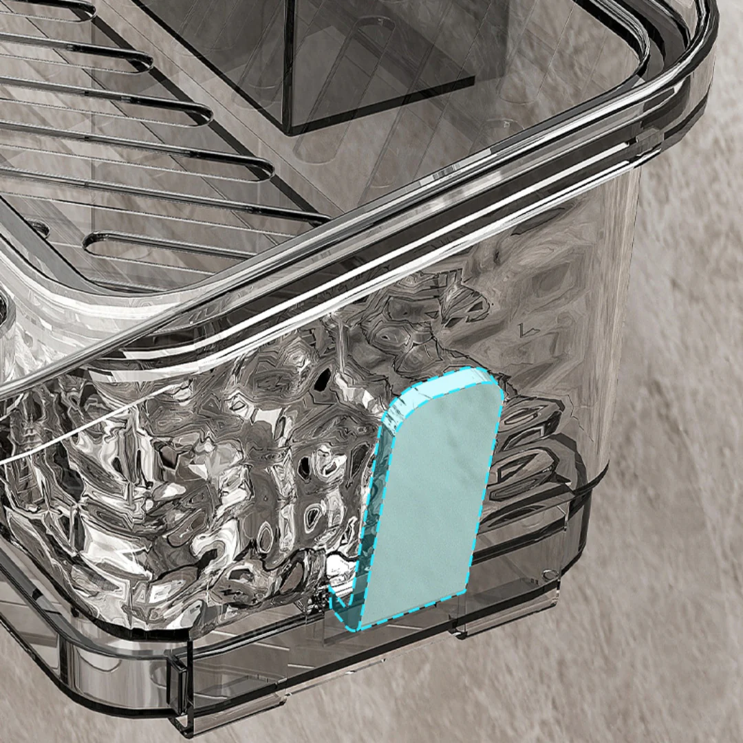 Wall-Mounted Suction-Cup Kitchen Sink Draining Storage Rack - Image 4