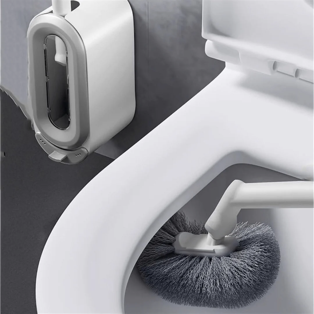 Wall Mounted Toilet Brush Set with Flexible Bristles and Holder - Image 5