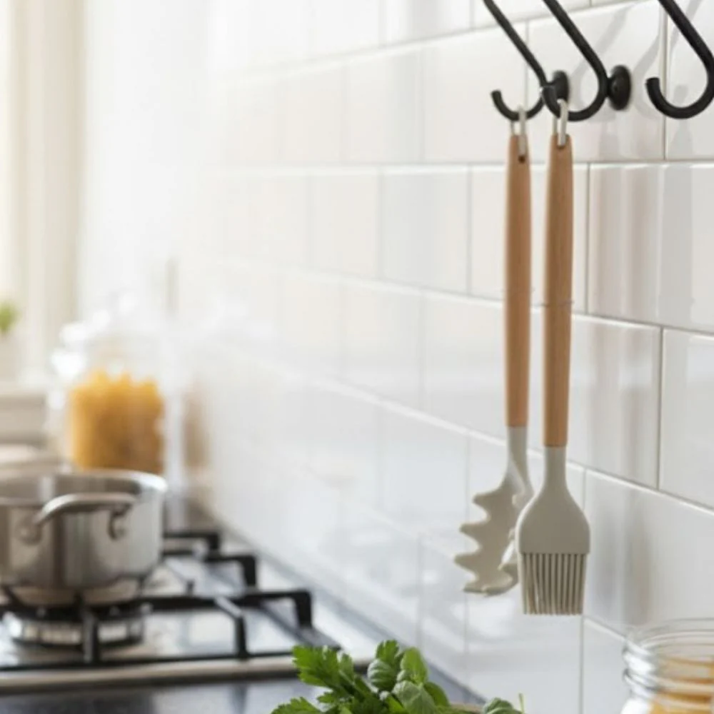 Wooden Handle Silicone Pasta Server & Brush Set - Image 5