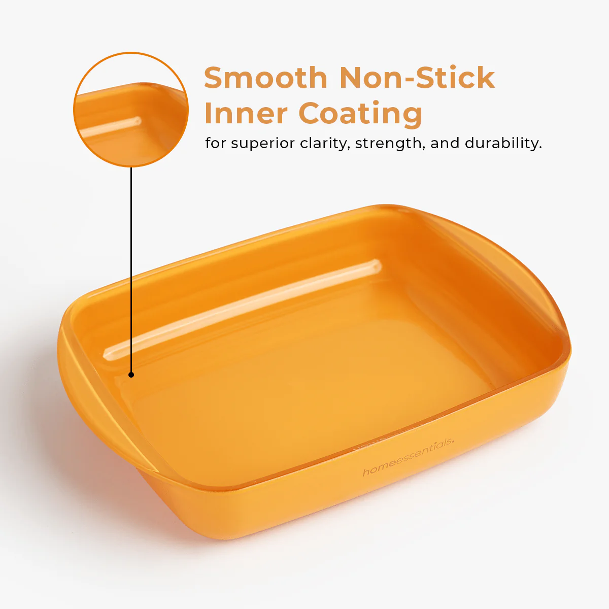 Yellow Rectangular Non-Stick Baking Dish(800ml) - Image 3